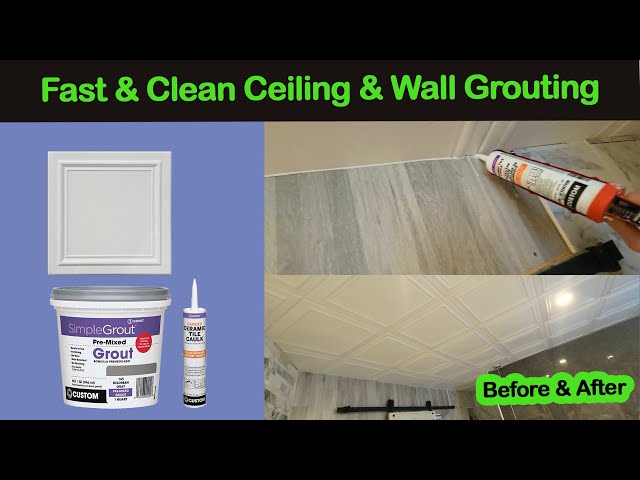 How to Grout Ceiling Joints, How to grout Wall Joints without a Mess - Grouting Hack