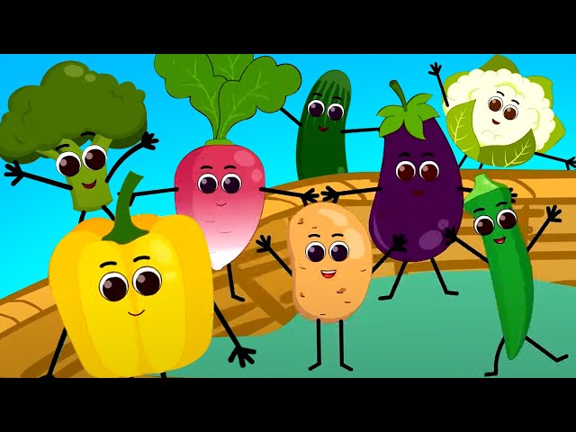 Ten Little Vegetables Counting Fun & Nursery Rhyme for Preschoolers