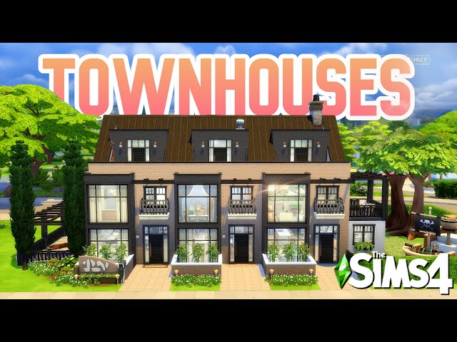 SAN SEQUOIA FAMILY TOWNHOMES: Sims 4 Speed Build with Growing Together + Base Game (No CC)