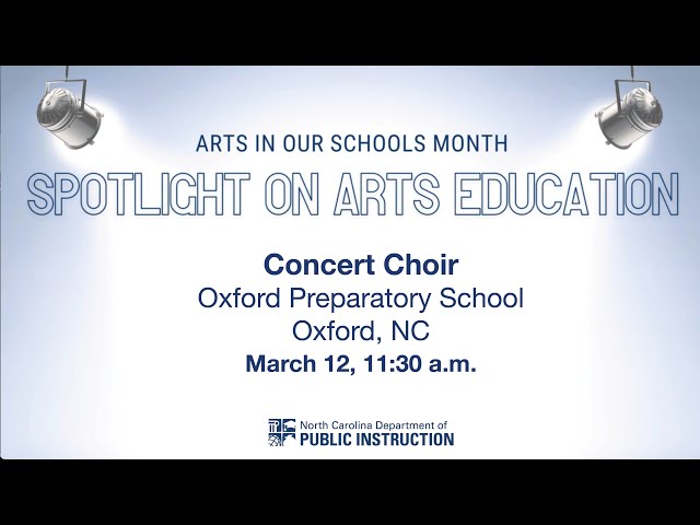 Oxford Preparatory School Concert Choir performs at NCDPI for Arts in Our Schools Month