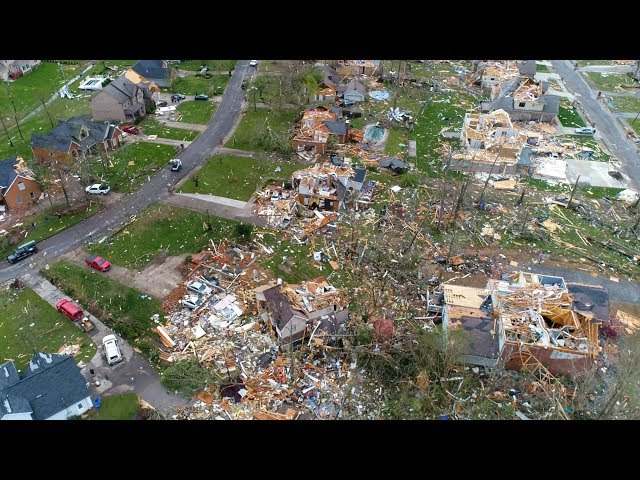 Chattanooga Tornado Drone Footage - The Village of Ashwood & Haven At Commons Park Apartments (4K)