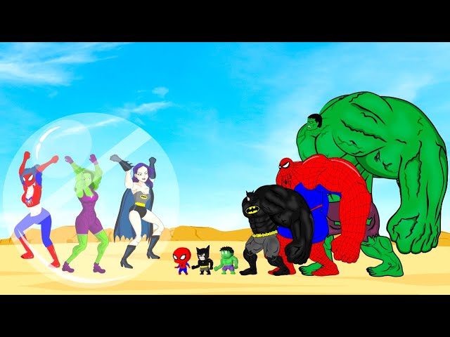 Rescue SHE HULK Family & SPIDER GIRL, BAT GIRL From GIANT BALL : Who Is The King Of Super Heroes?