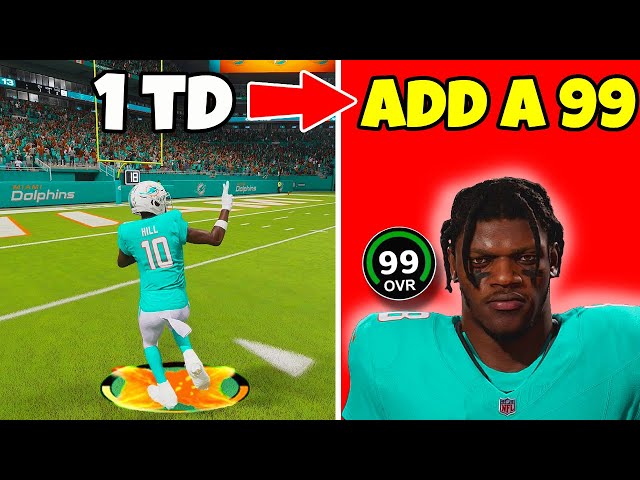 Score A Touchdown = Add A 99 Overall To The Dolphins