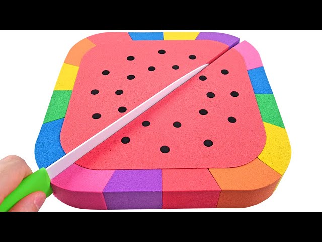 Satisfying Video | How To Make Watermelon with Kinetic Sand Cake Cutting ASMR RainbowToyTocToc