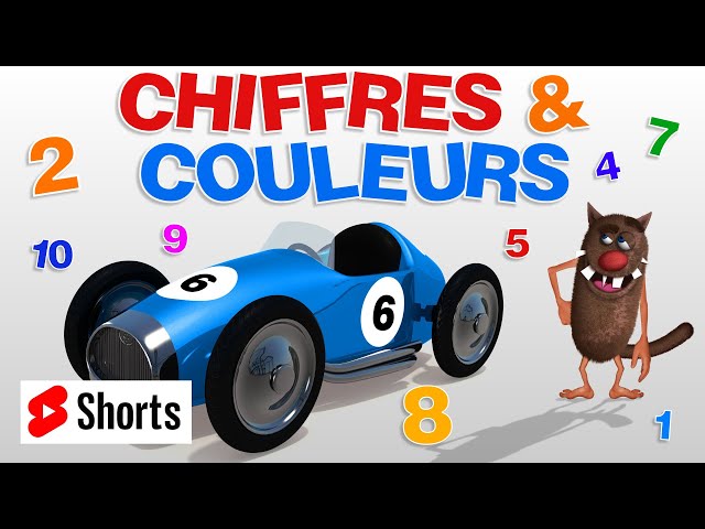 Foufou - Les chiffres et les couleurs avec un circuit de voitures #shorts