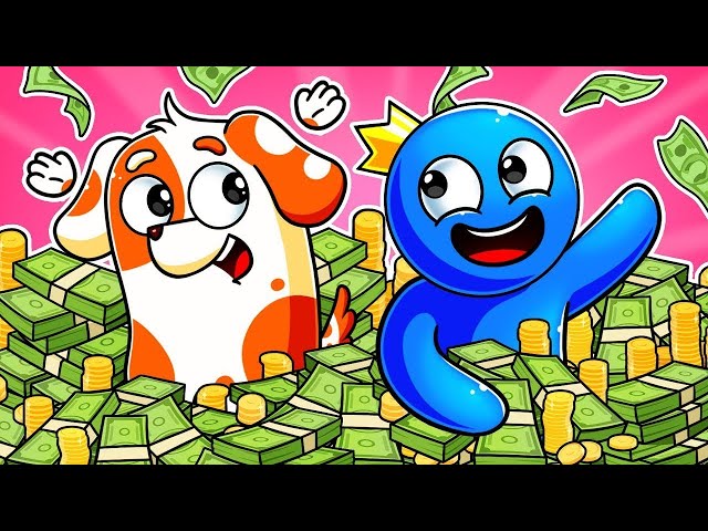 Rainbow Friends 2 | UNBELIEVABLE... How Did Hoo Doo and Blue MAKE SO MUCH MONEY? | Hoo Doo Animation