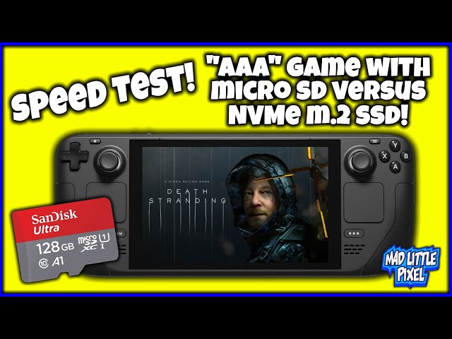 Valve Steam Deck! How Fast Does Death Stranding On PC Load From Micro SD Card Versus A NVME m.2 SSD?