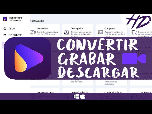 COMPRIMIR, CONVERTIR y GRABAR VIDEOS en Windows y MAC | Review Wondershare UniConverter