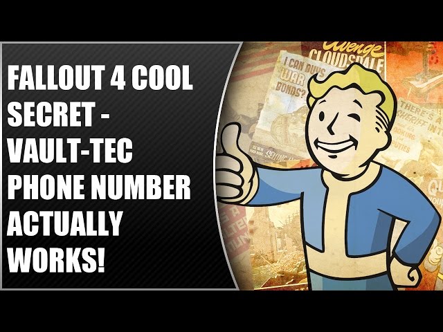 FALLOUT 4's VAULT-TEC PHONE NUMBER ACTUALLY WORKS!
