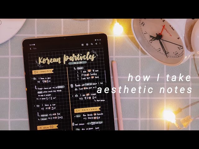 (indo sub) how i take aesthetic note w samsung tab s6 lite♡ (guide to handlettering, free stickers!)