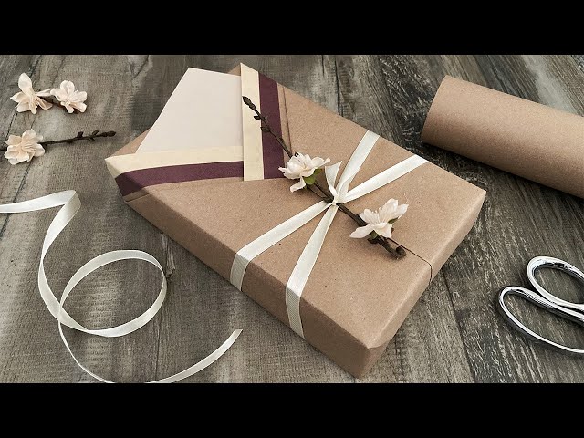 Kimono Gift Wrapping With Washi Tape (*for shallow, rectangular boxes) | Gift Wrapping Ideas
