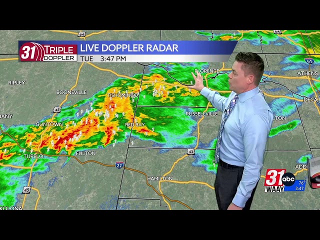 WAAY 31 Chief Meteorologist Jeff Castle provides the latest on today's severe weather threat