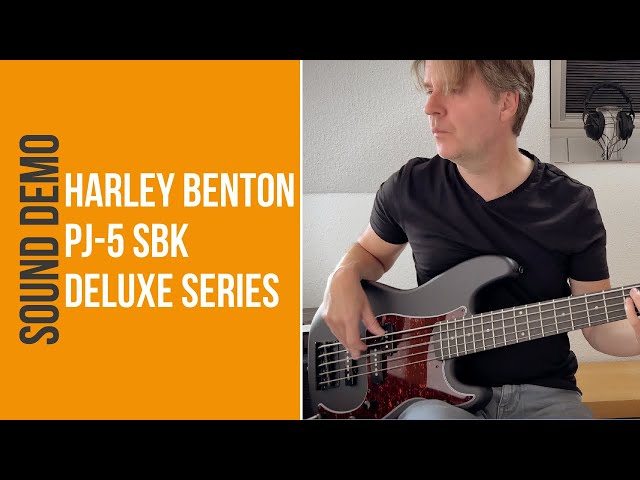 Harley Benton PJ5 SBK Deluxe Series - Sound Demo (no talking)