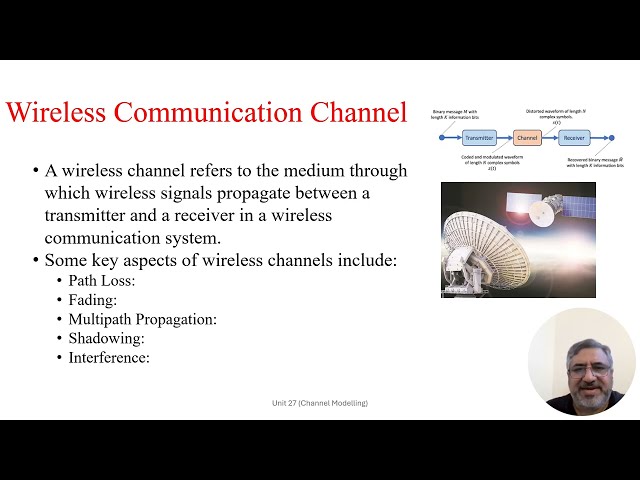 Wireless Communication System Unit 27: Channel Modelling