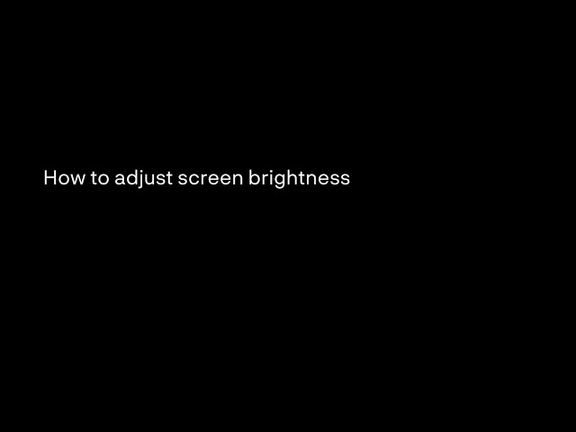 How to adjust screen brightness on your Ather scooter