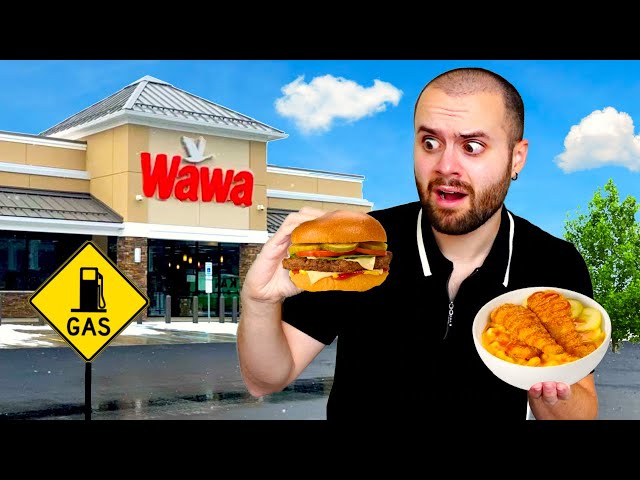 Eating At WAWA For 24 Hours AGAIN! Gas Station Food Challenge!