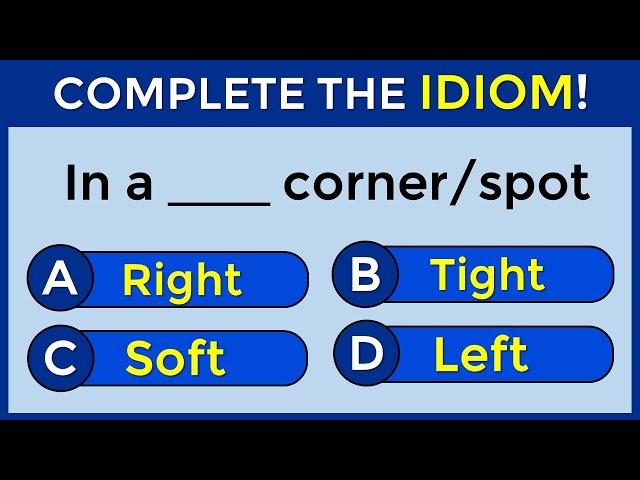 English Idiomatic Quiz | CAN YOU SCORE 20/20? #challenge 50