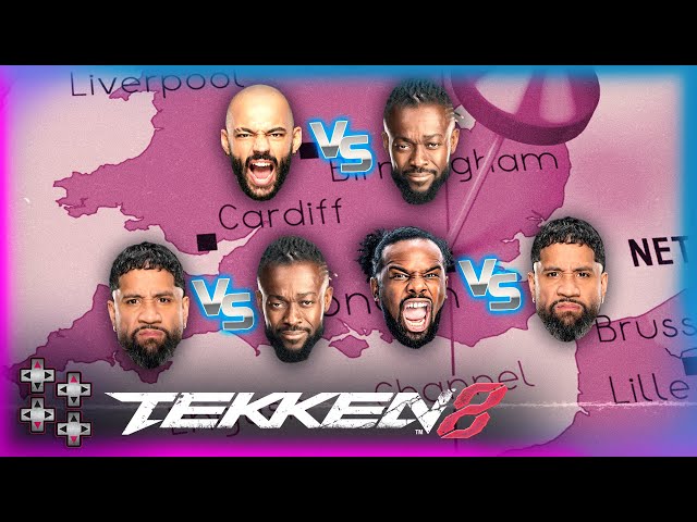 Jey Uso vs. Kofi Kingston vs. Ricochet vs. Austin Creed — Tekken 8 | Road Trip Vs.