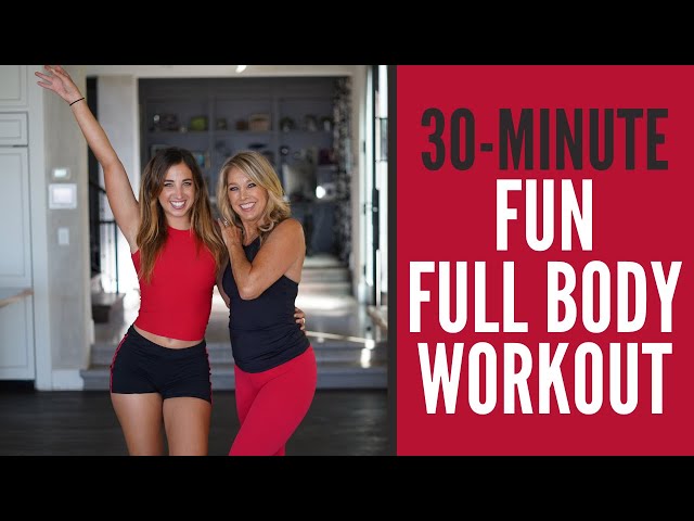Mother Daughter 30 Minute Full Body Cardio + Toning Workout | ALL STANDING!
