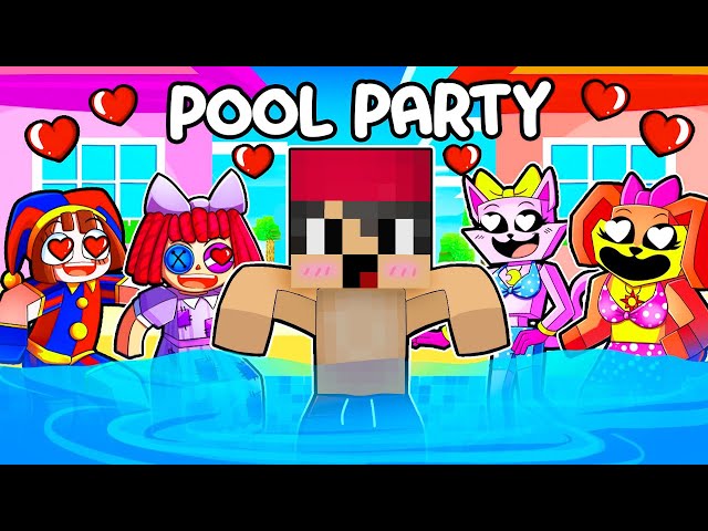 1 TAG IN MÄDCHEN POOL PARTY in MINECRAFT 😍
