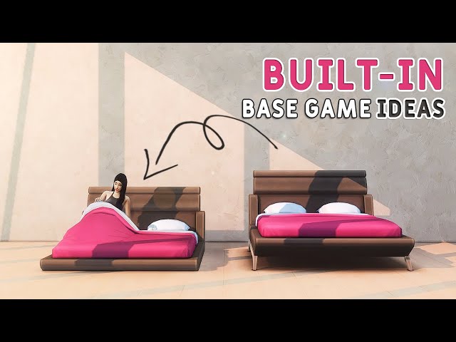 No CC or Mods!💡Built-in Furniture • Functional Ideas | Base Game Tutorial | Sims 4