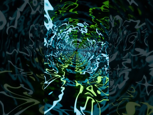 #shorts VJ #LOOP NEON Green Teal Tunnel #abstract Background Video Lines Pattern 4k Calm Blender-Art