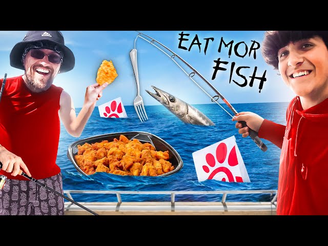 Fishing for CHICKEN? FV Family goes Deep Sea + Chick-Fil-A Food Game