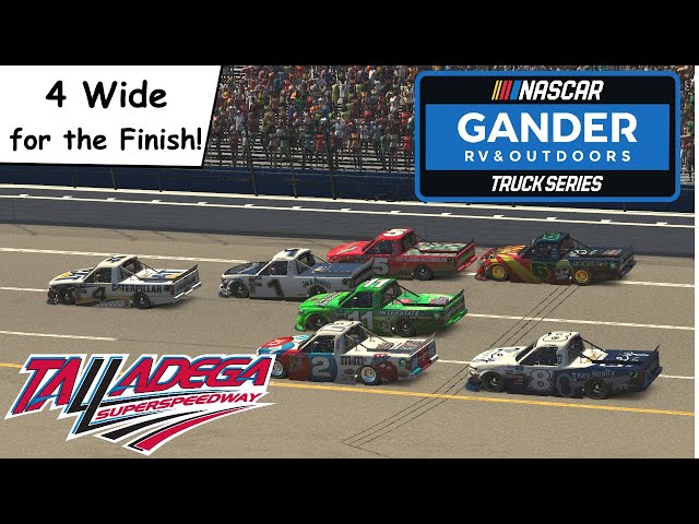 iRacing - Gander Outdoors Truck Series - Talladega - 4 Wide for the Finish!