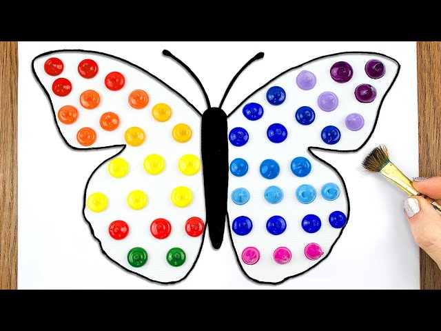 Painting Butterfly / Easy Acrylic Painting Tutorial Compilation #4