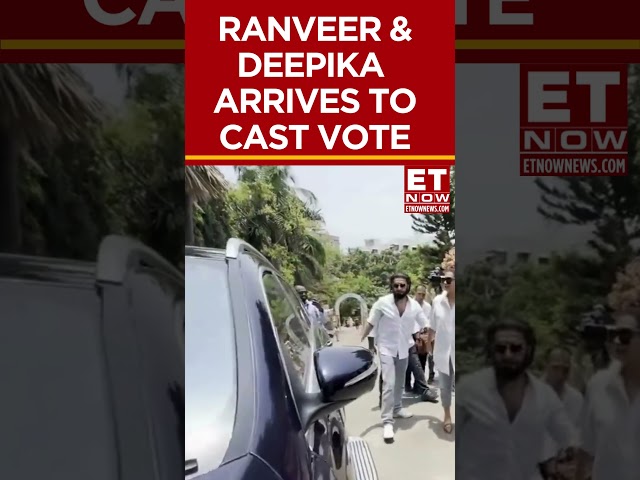 Actors Deepika Padukone & Ranveer Singh Arrive At A Polling Station To Cast Their Vote #shorts