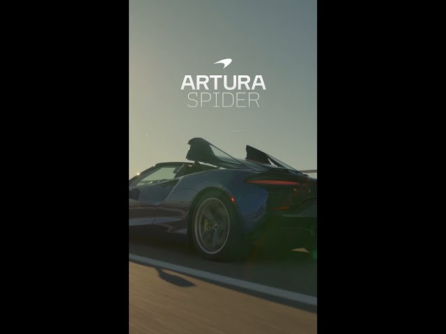 The Artura Spider roof retracts at speeds of up to 50km/h (31mph).