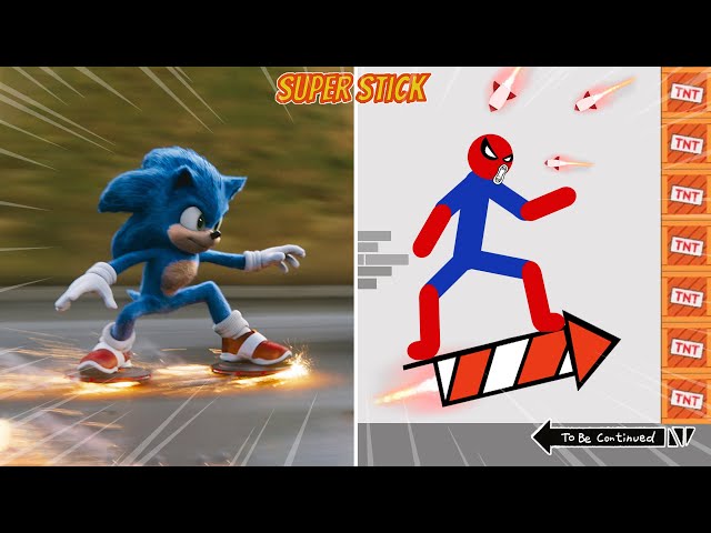 Sonic vs Stickman | Stickman Dismounting Highlight and Funny Moments #1