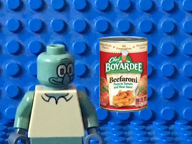 Lego squidward needs some beefaroni