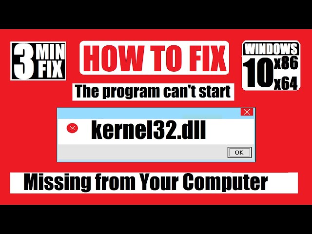 ✅How to fix KERNEL32.dll  is Missing from your computer ❌Not Found Error 💻Windows 10\7\11 💻32/64 bit