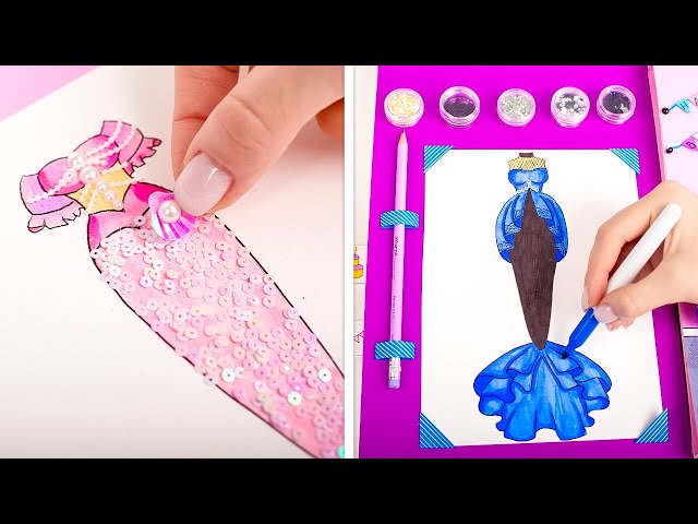 Let's Make Clothes For Paper Mermaids! Cute Paper Doll Crafts