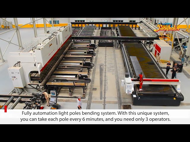 Baykal Automatic Production Line for Light Pole-Processing Technology in Light Pole Production Line