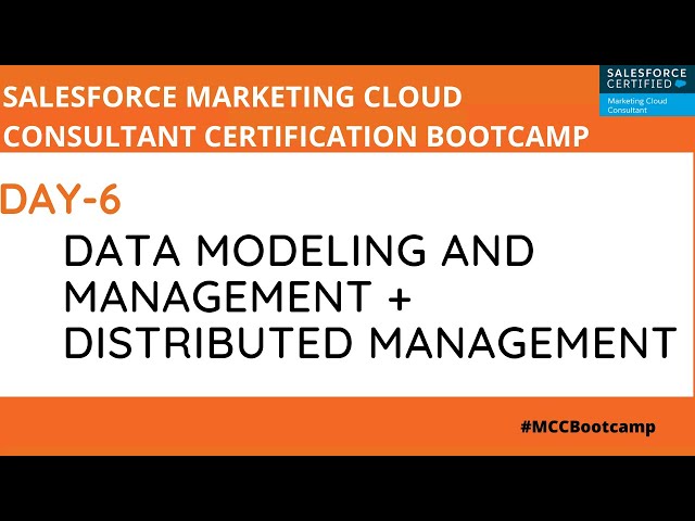Marketing Cloud Consultant Certification Day6 - Data Modeling and Management + Distributed Marketing