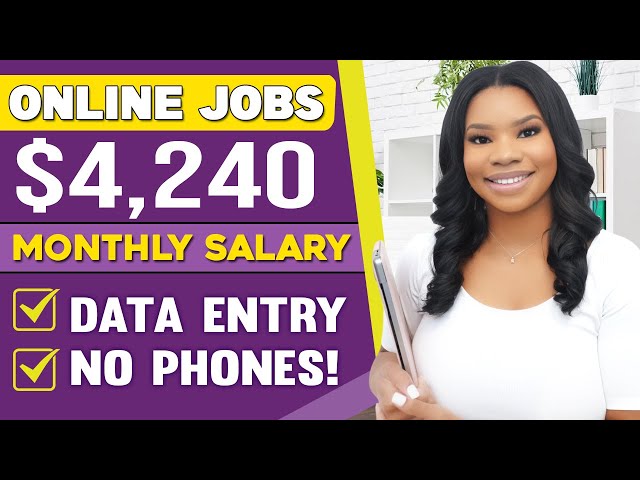 Work from Home Healthcare Data Entry Job! $4,240 per Month! No Phone Required!
