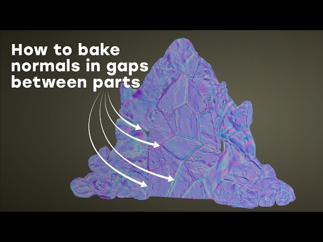 Blender tip. Quick tutorial. How to fix issue with overlapping normal maps on nearby parts.