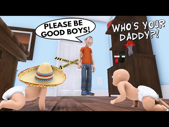 CAN DADDY SURVIVE TWO EVIL BABIES!!! (Who's Your Daddy)