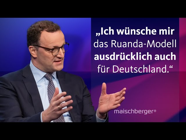Streit um Ruanda-Modell und FDP-Papiere: Jens Spahn (CDU) und Konstantin Kuhle (FDP) | maischberger