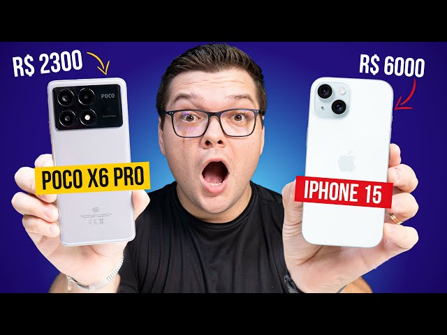 Poco X6 PRO vs iPhone 15! qual é o MELHOR celular? Comparativo