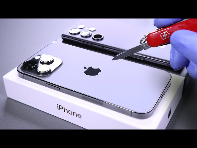 iPhone 14 Pro Max VS S23 Ultra Unboxing - ASMR