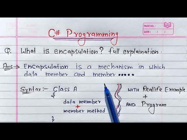 C# - Encapsulation | Learn Coding