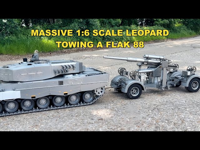 LEOPARD 2A4 TOWING A WORLD WAR 2 FLAK 88