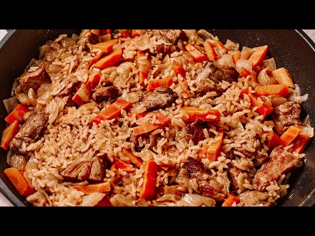 If you have pork and some rice at home, I recommend making this pilaf recipe.