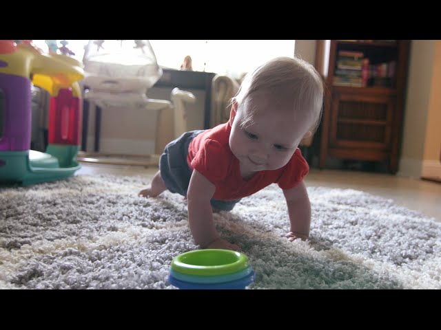 Ellie learns to crawl!