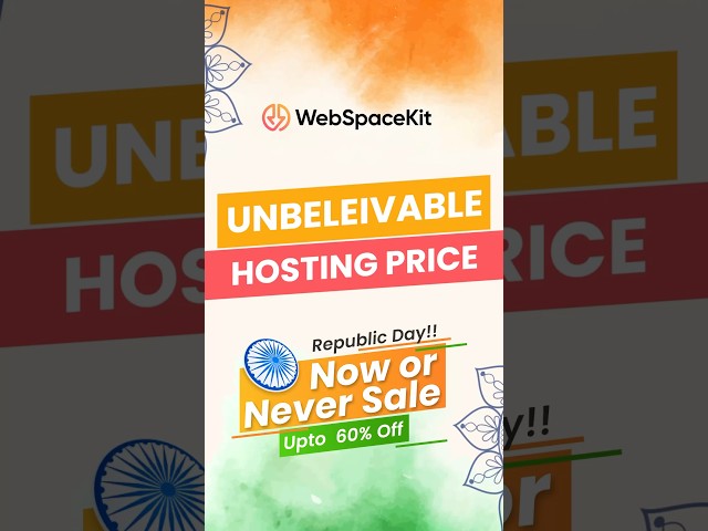 🌐 WebSpaceKit - Republic Day Now or Never Sale!