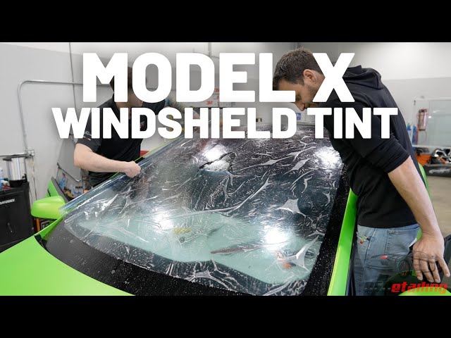 2023 - 3M Crystalline Tint - Tesla Model X Plaid - One Piece Windshield Tint Installation