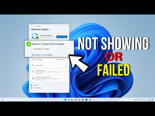 Windows 11 22H2 Update Download & Install — IF Not Showing or Failed!